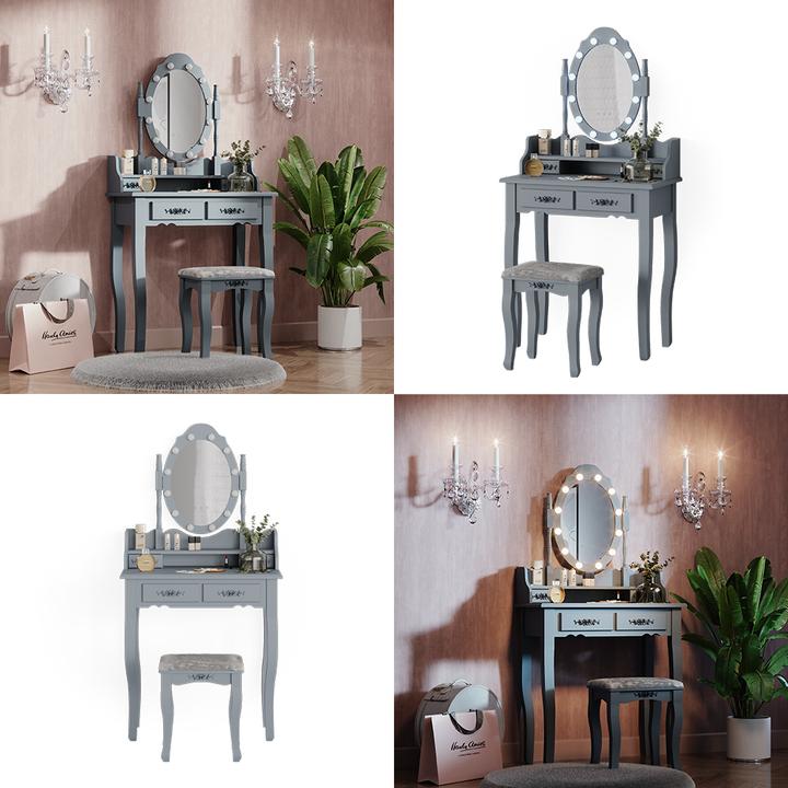 Immagine prodotto Vicco Maggie con illuminazione a LED e sgabello (75 x 40 x 146,5 cm)