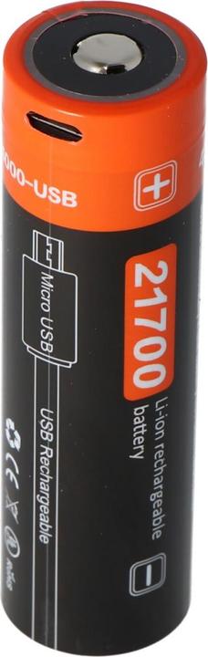 Image du produit AccuCell Batterie 21700, avec port USB pour la recharger (1 pcs, 21700, 4000 mAh)
