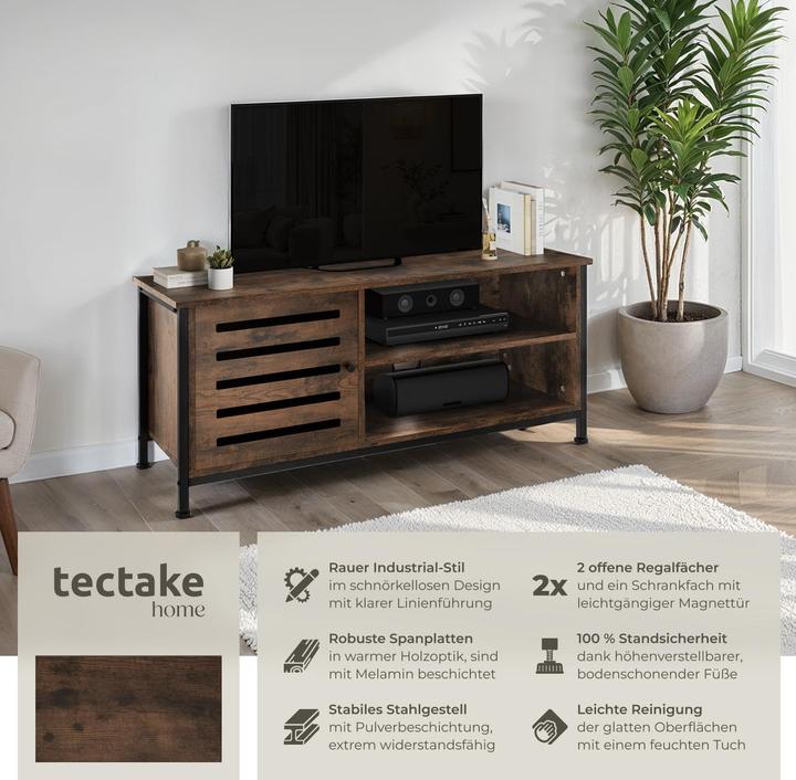 Produktbild tectake TV-Board Galway 110x41,5x50,5cm (41.50 x 41.50 x 50.50 cm)