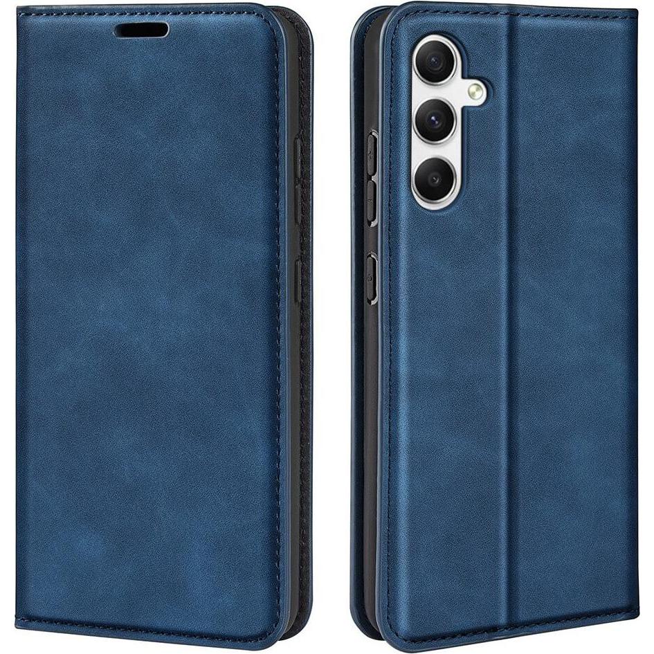 Cover-Discount Galaxy A35 - Stand Flip Case Hülle blau (Samsung Galaxy A35), Smartphone Hülle, Blau