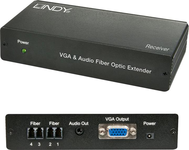 Produktbild Lindy VGA + Audio LWL Extender 750m Local + Remote Unit