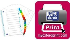 Oxford Registri in cartoncino Mylar, numeri, A4, colorati, 12 pezzi