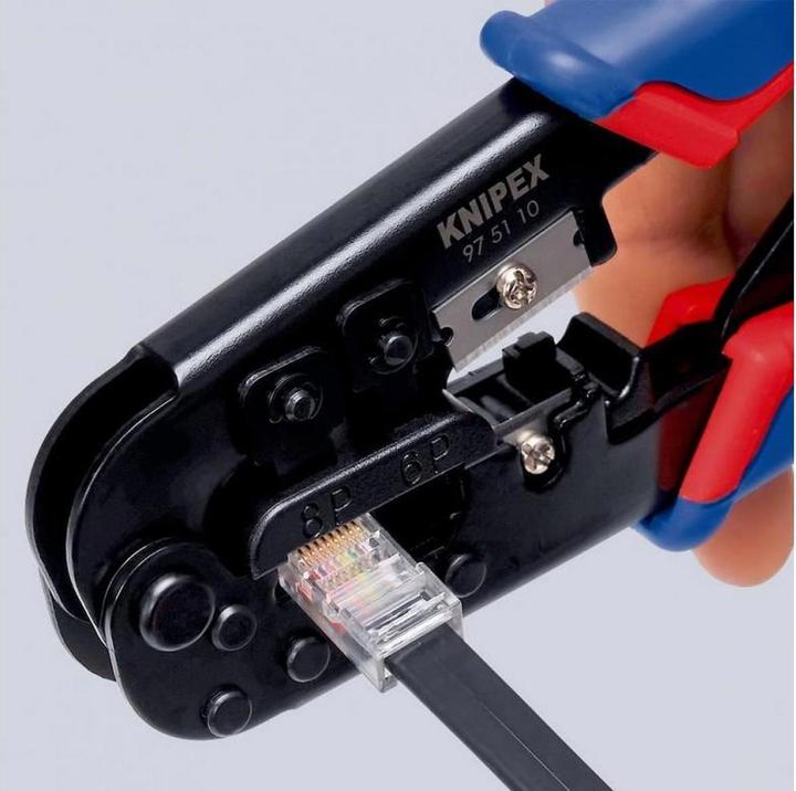 Productafbeelding Knipex Krimptang voor Westernstekkers 97 51 10 (190 mm)