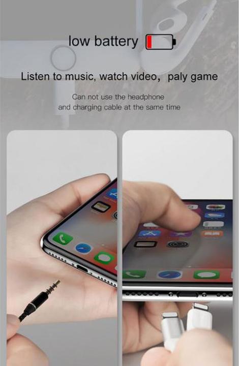 Actual product image PhoneLook Baseus adaptateur audio converter L46 double Lightning 2x (iPhone) (Transmitter & Receiver)