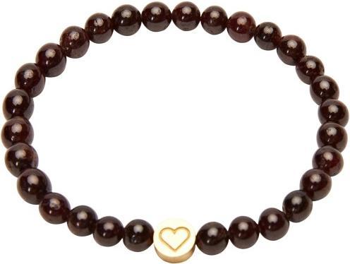Immagine prodotto HCA Armband - "Joyful Spirit" - Granat (18 cm, Pietre preziose combinate con un elemento in acciaio inossidabile placcato oro)