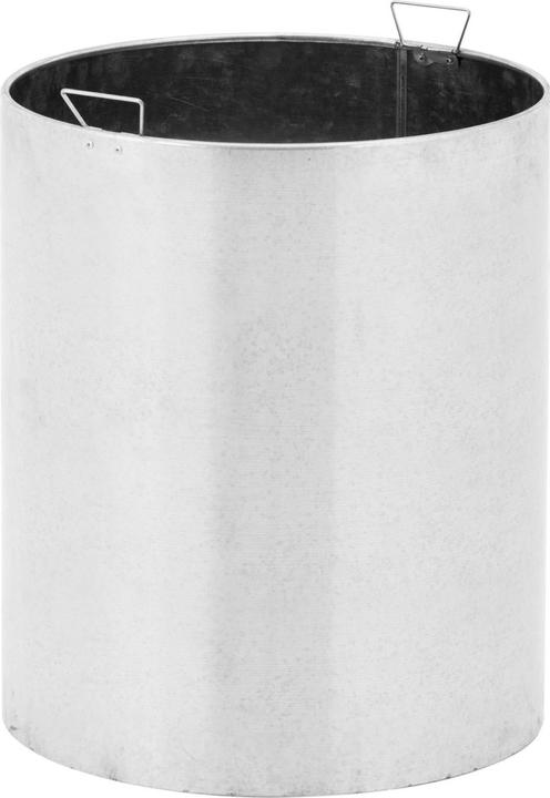 Actual product image Ulsonix Rubbish Bin - round - wide slot - stainless steel / galvanised steel - silver (90 l)