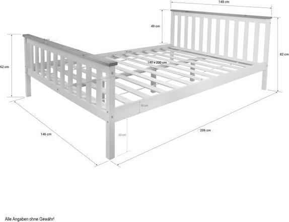 Actual product image Homestyle4u Futon bed double bed (140 x 200)