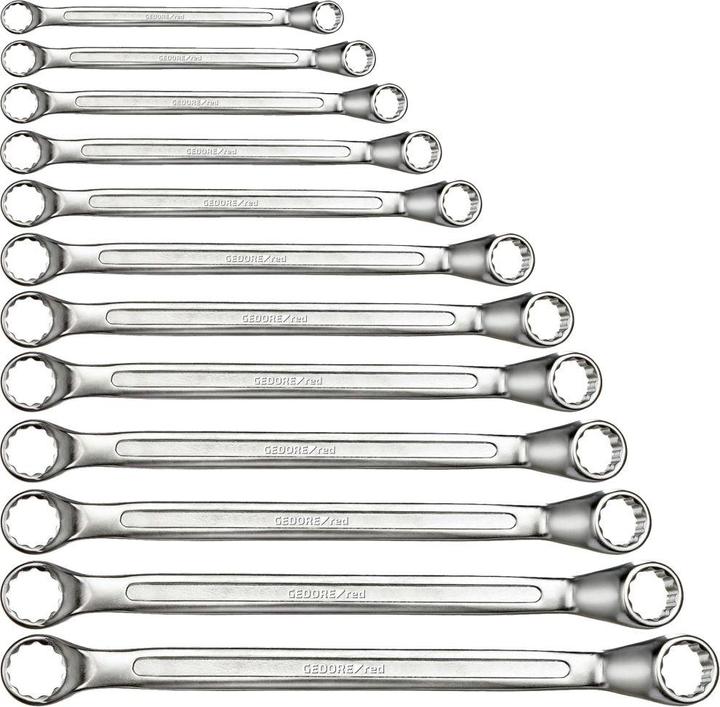 Actual product image Gedore Red red Double ended ring spanner set, 12 pieces, SW 6-32, chrome vanadium steel, silver (10 mm, 11 mm, 12 mm, 13 mm, 14 mm, 15 mm, 16 mm, 17 mm, 18 mm, 19 mm, 20 mm, 21 mm, 22 mm, 23 mm, 24 mm, 25 mm, 26 mm, 27 mm, 28 mm, 29 mm, 30 mm, 31 mm, 32 mm, 6 mm, 7 mm, 8 mm, 9 mm)