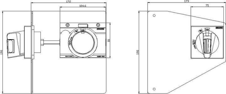 Actual product image Siemens Side wall rotary drive with mounting bracket 3V
