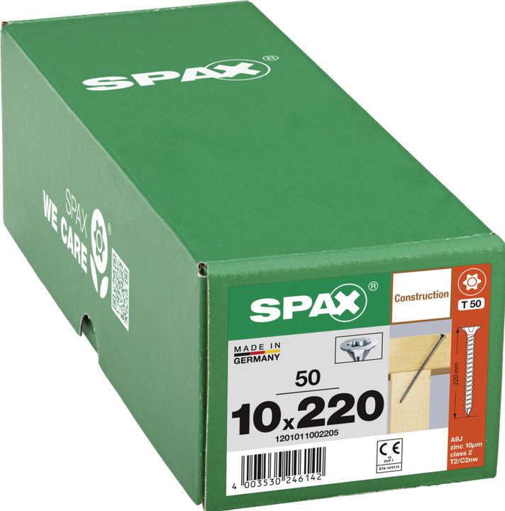 Image du produit Spax Tête Multidirectionnelle T-Star Plus T50 Entièrement Filetée Cut Wirox (50 Vis par pièce)