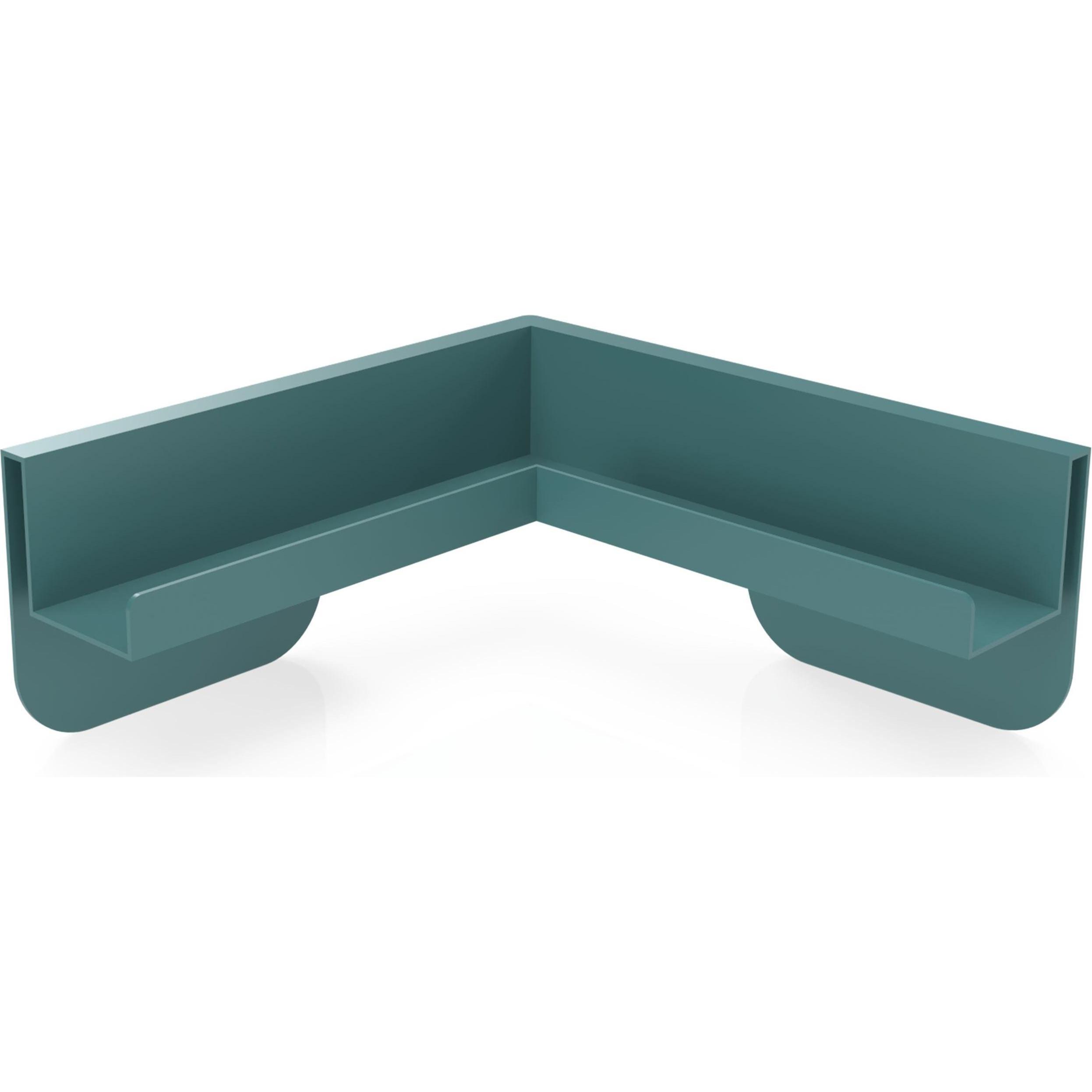 Magnetoplan, Präsentationstafel, MAGNETOP. Eckablageschale Infinity Wall 114665021 wasserblau 42x42x8.5cm