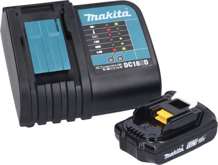 Productafbeelding Makita DHP 482 SY1J Accu klopboormachine 18 V 62 Nm + 1x accu 1,5 Ah + lader + Makpac