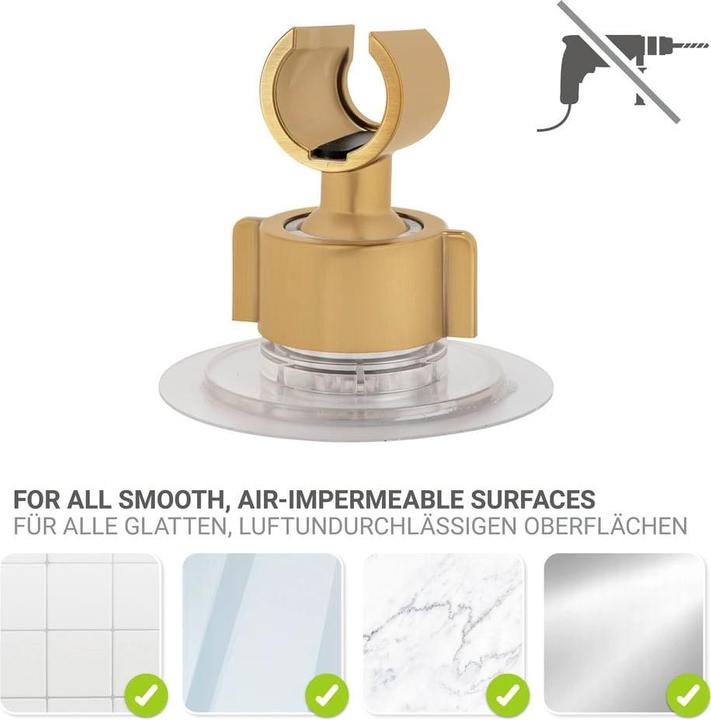Produktbild Wenko Duschkopfhalter 360° gold