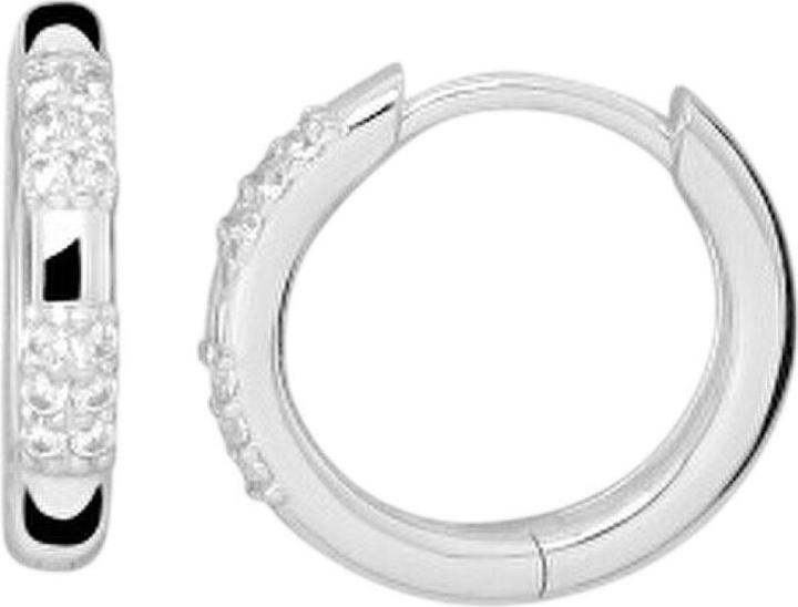 Immagine prodotto Silver Cat Orecchini minimalisti in argento con zirconi SC511 (Argento)