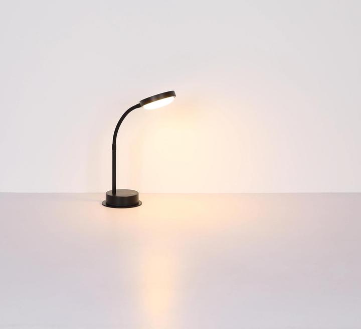 Immagine prodotto Globo Pegasi LED Tischleuchte 0,90W Warmweiss Schwarz Matt, Metall Ø11cm 24103TA (110 lm)