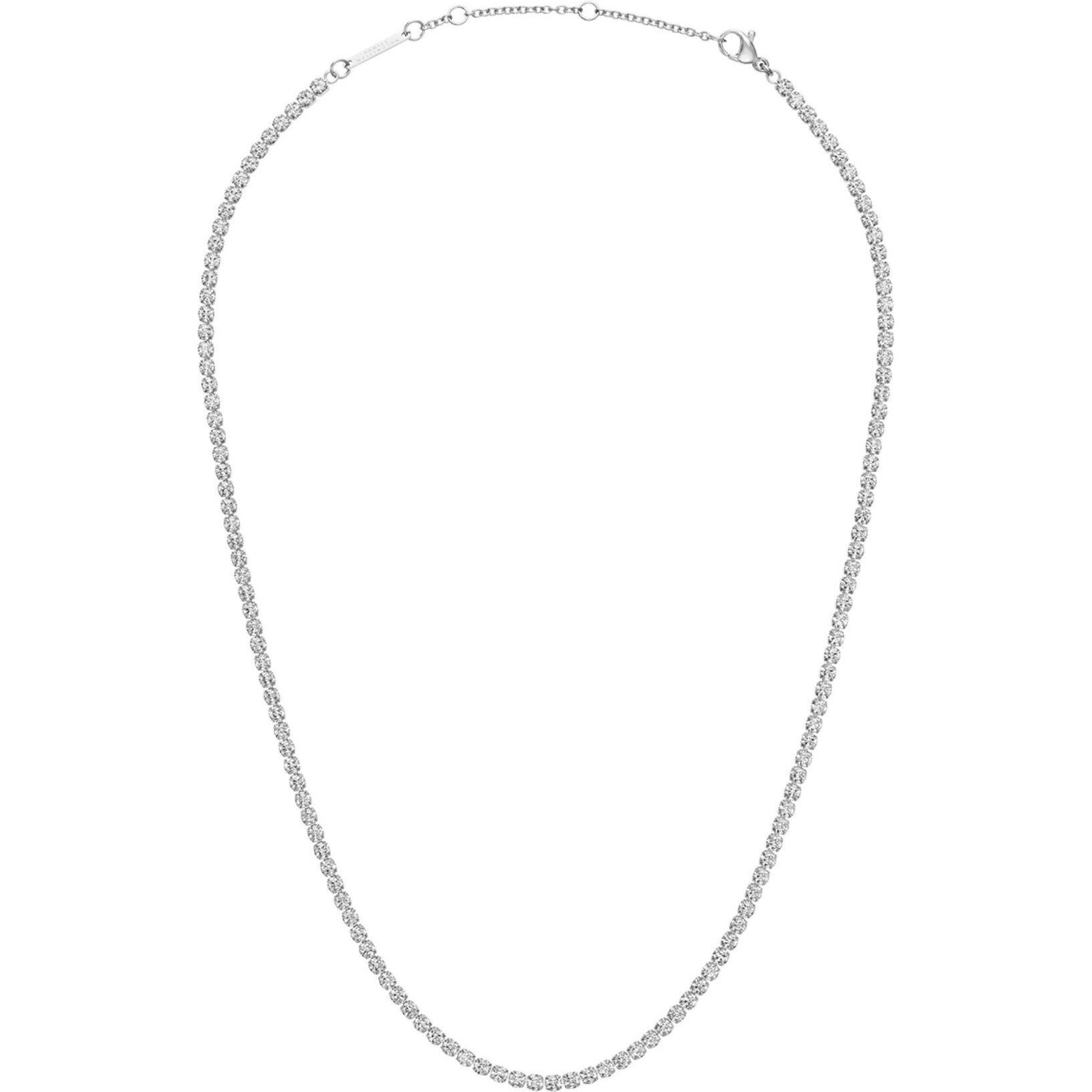 Daniel Wellington, Collana, - Glittering steel necklace with crystals Classic Tennis DW00400389, (Acciaio)