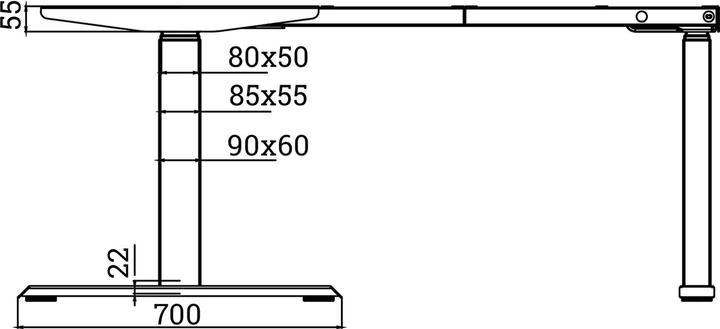 Immagine prodotto OK-Line Telaio elettronico per scrivania con altezza regolabile TRD Fl