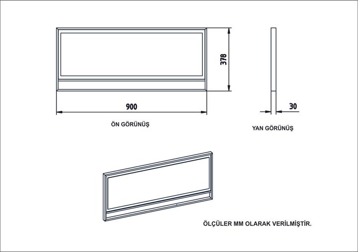 Produktbild Hanah Home Rylie (90 x 38 x 3 cm, 90 x 77 x 38.5 cm)