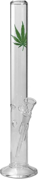 Produktbild Breit Breitseite Glasbong Ice Hanfblatt