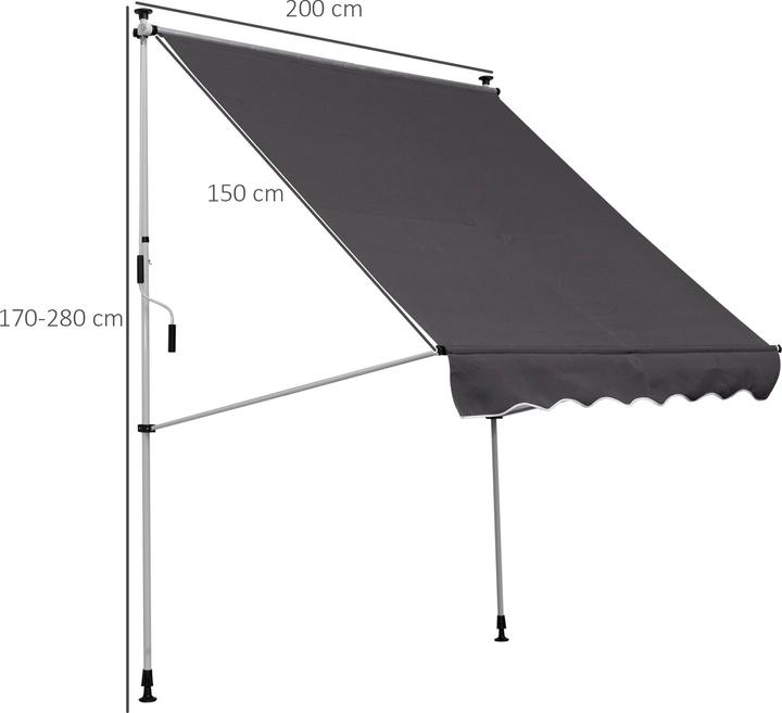 Actual product image Outsunny Clamping awning (2 m)