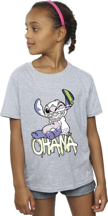 Immagine prodotto Disney Lilo And Stitch Ohana Graffiti Maglietta Ragazze (104)