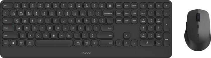Rapoo Ultraslim Multi mode Kombo Set "9390M", Schwarz, QWERTZ (DE, Wireless)