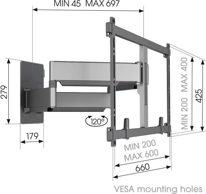Produktbild Vogels TVM 5855 (Wand, 75 kg, 55" - 100")