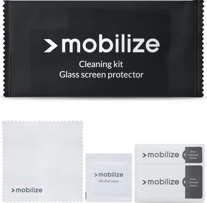 Actual product image Mobilize Black frame glass (1 Piece, Samsung Galaxy A54 5G)