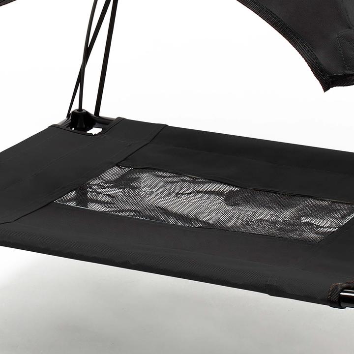 Actual product image Wiltec Portable Outdoor Relax Pet Bed Canopy Dog Bed M Black (Dog)