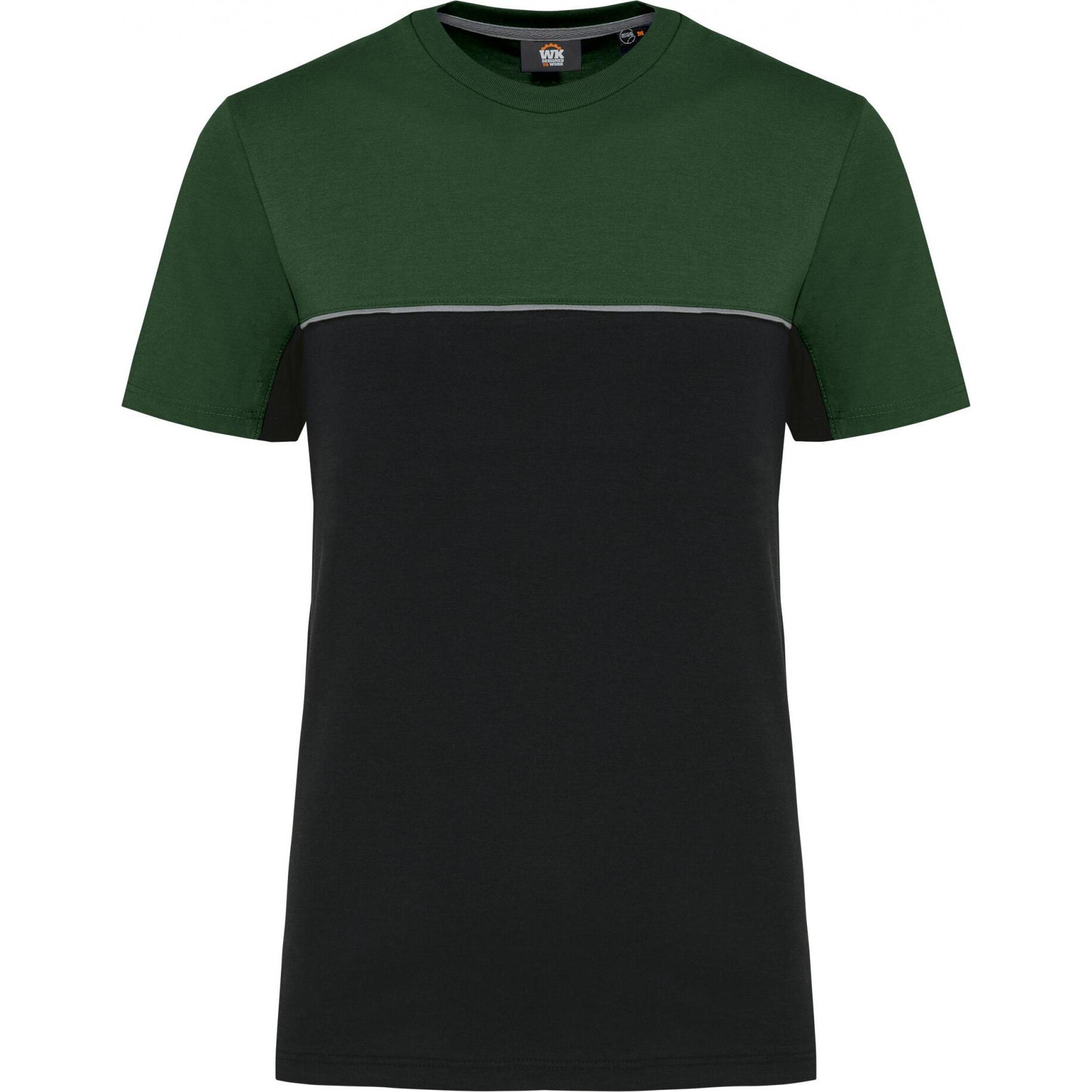 Kariban, Herren, Shirt, Zweifarbiges umweltfreundliches T-Shirt, Grün, Schwarz, (3XL)
