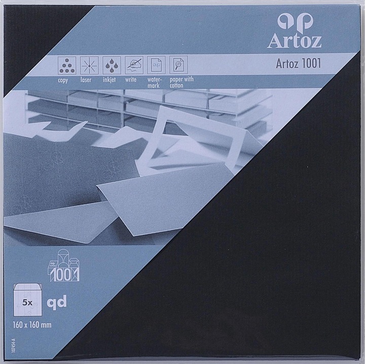 Produktbild Artoz 1001 Kuverts160 schwa (16 x 16 cm, 5 x)