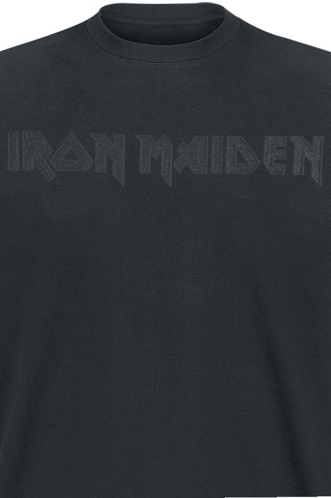 Produktbild Iron Maiden Black On Black Logo (M)
