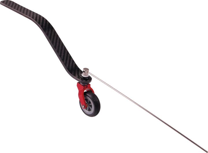 Actual product image Kuza Rear landing gear 150-220cc Carbon V2 with approx. 41mm wheel steerable