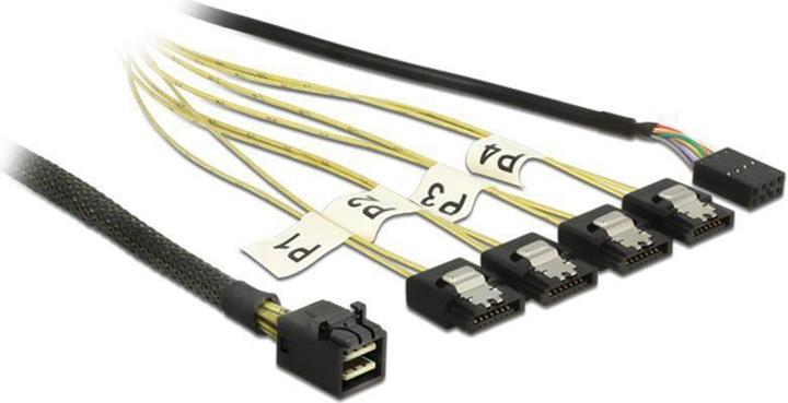 Delock Reverse SAS Kabel: 4xSATA - SFF-8643, 0.5m