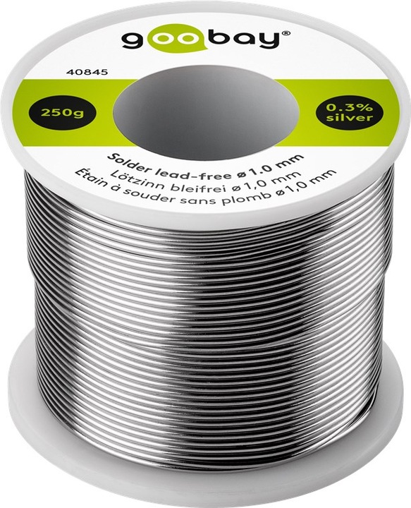 Immagine prodotto Goobay Saldatura professionale senza piombo, ø 1,0 mm, 250 g (Saldatura)