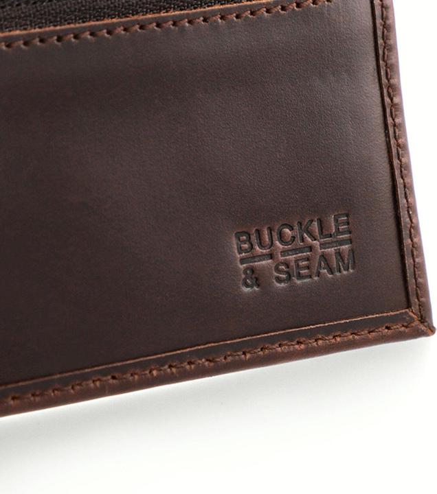 Actual product image Buckle & Seam Leather wallet Bill Brown
