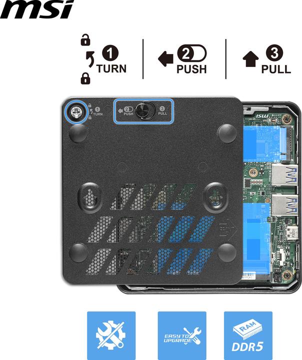 Produktbild MSI Cubi NUC AI+ 3MG-004EU (512 GB, 16 GB)