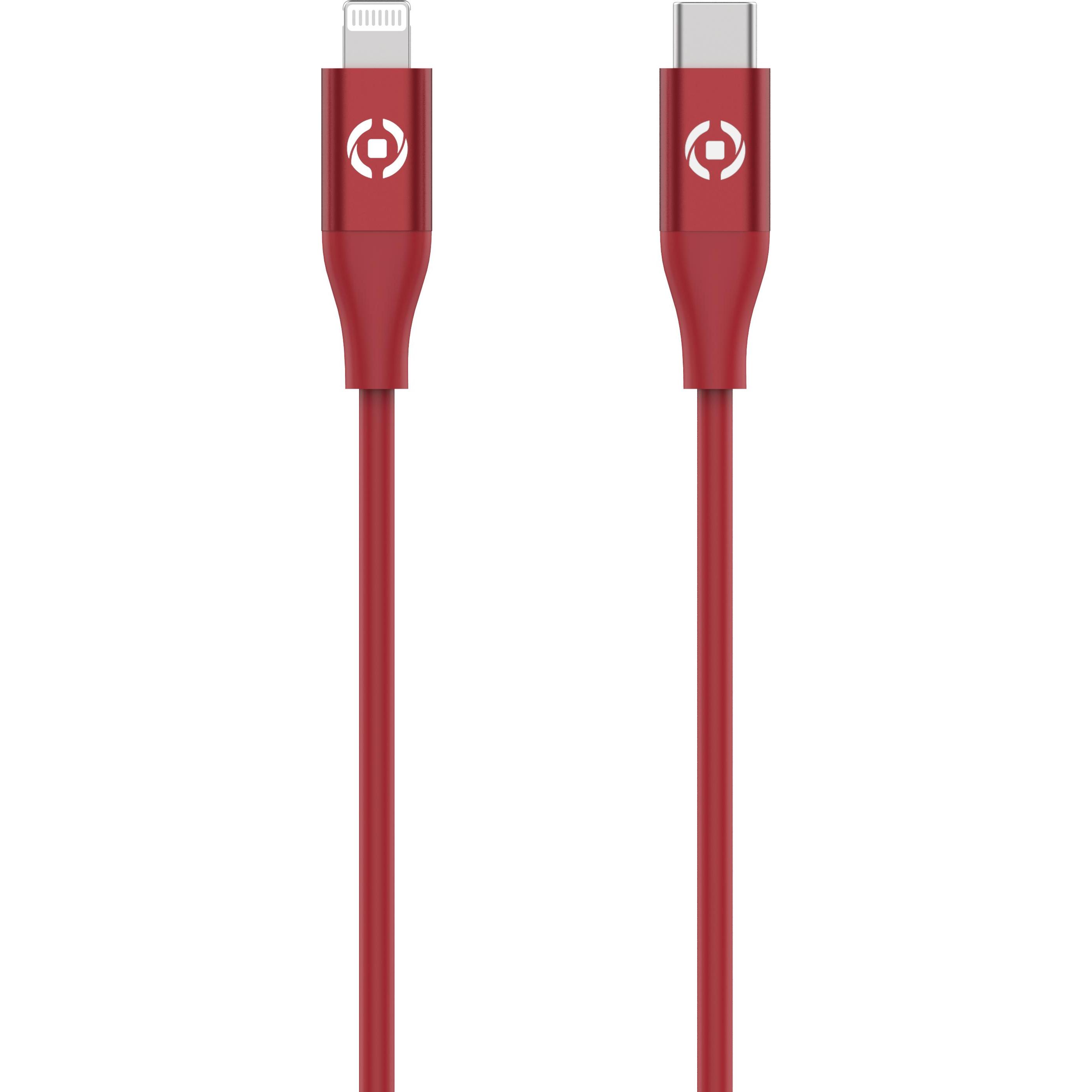 Celly USBCLIGHTCOLRD cavo Lightning 1,5 m Rosso (1.50 m), Cavo USB