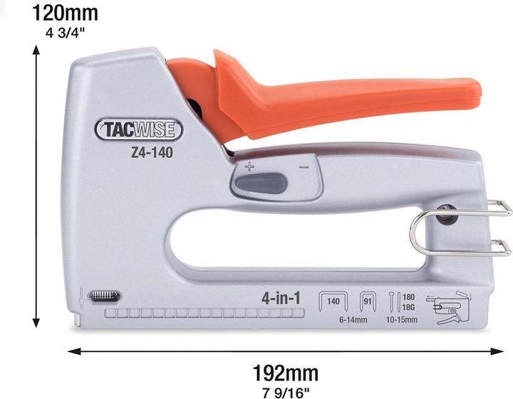 Actual product image Tacwise Z4-140 Heavy-duty 4-in-1 Staple / Nail Gun