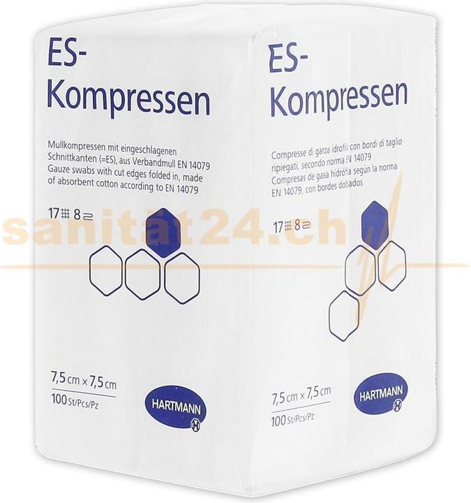 Hartmann ES-Kompressen 5 cm x 5 cm / 12-fach / unsteril / 100 Stk.