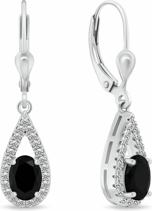 Immagine prodotto Brilio Silver - Charming silver earrings withack zircons EA446WBC (Argento)