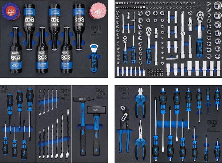 Image du produit BGS Servante d'atelier 7 tiroirs avec 227 outils (7 x)