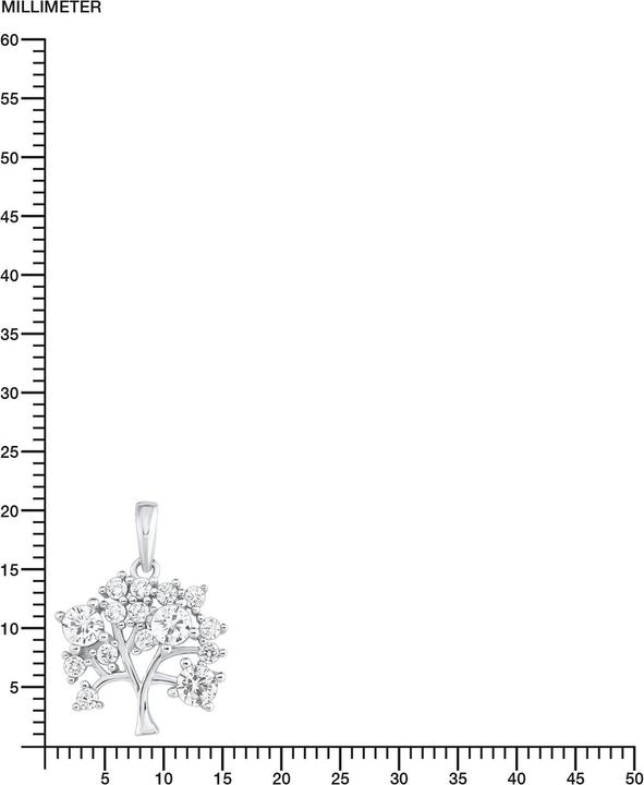 Produktbild Amor 45 cm lange Ankerkette mit ca. 2 cm langem Lebensbaum-Anhänger (Silber, 45 cm)