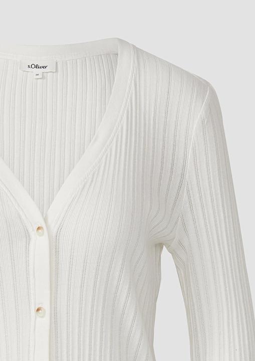Produktbild s.Oliver T-Shirt Semitransparente Strickjacke aus Ajour-Rippe (44)