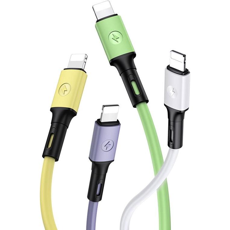 Usams Kabel U52 lightning 2A Fast Charge 1m zielony/green SJ434USB02 (US-SJ434) (1 m, USB 1.0), USB Kabel