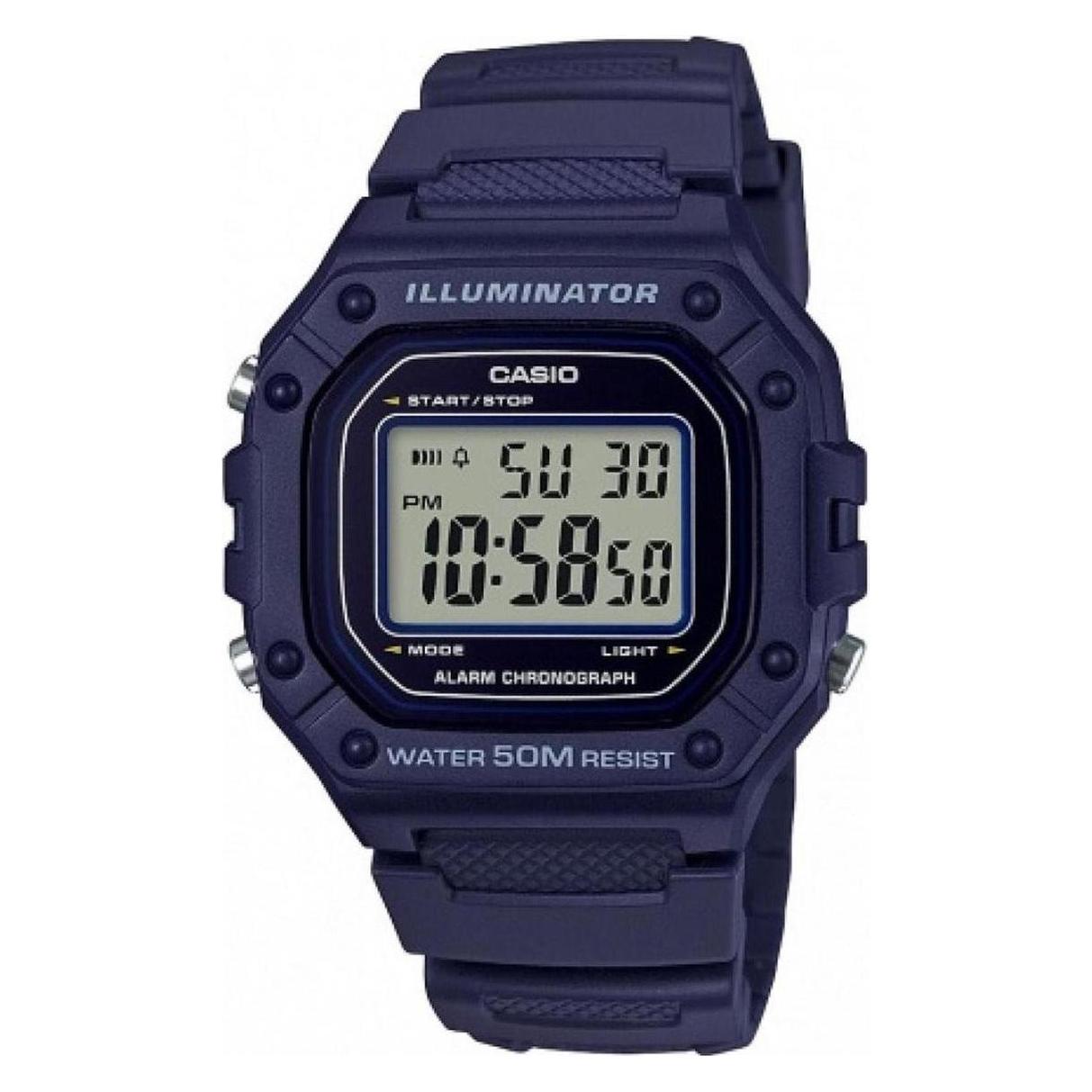 Casio, Horloge, Collection W-218H-2AVEF, Blauw, (Digitaal Horloge, 42 mm)