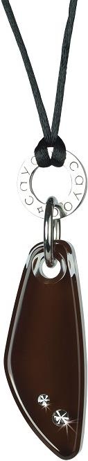 Immagine prodotto Cayoo Ciondolo a foglia Collana+Pendente, Espresso (Materiale sintetico, Tessuto)
