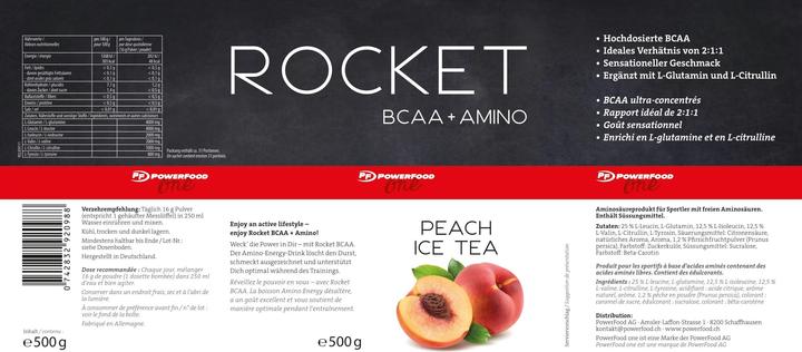 Nutritional values and ingredients PowerFood One One Rocket BCAA (Ice Tea Peach, 1 x)