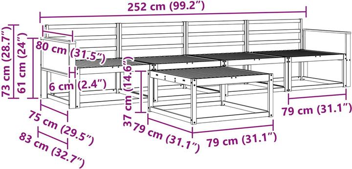 Produktbild vidaXL Outdoor-Sofa