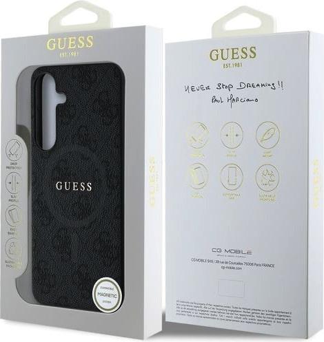 Image du produit Guess Coque monogramme similicuir avec MagSafe intégré et logo doré (Samsung Galaxy S25)